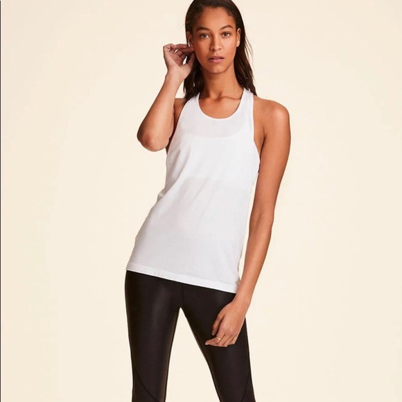 NWT $55 Alala Core Signature Tank in White - Luxury Athleisure Top Size Small - Picture 5 of 14